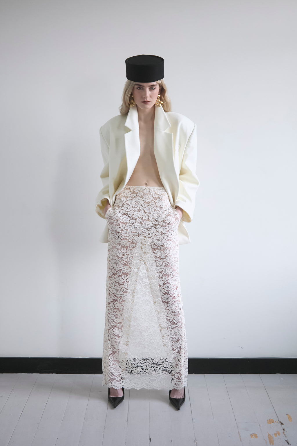 RENAISSANCE LACE MAXI SKIRT