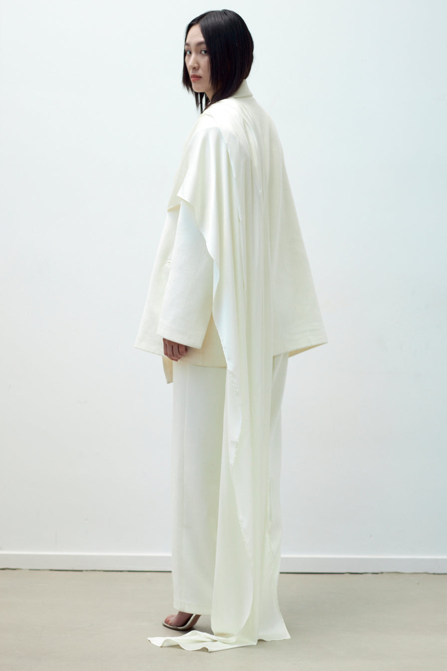 IVORY STRUCTURE WOOL BLAZER