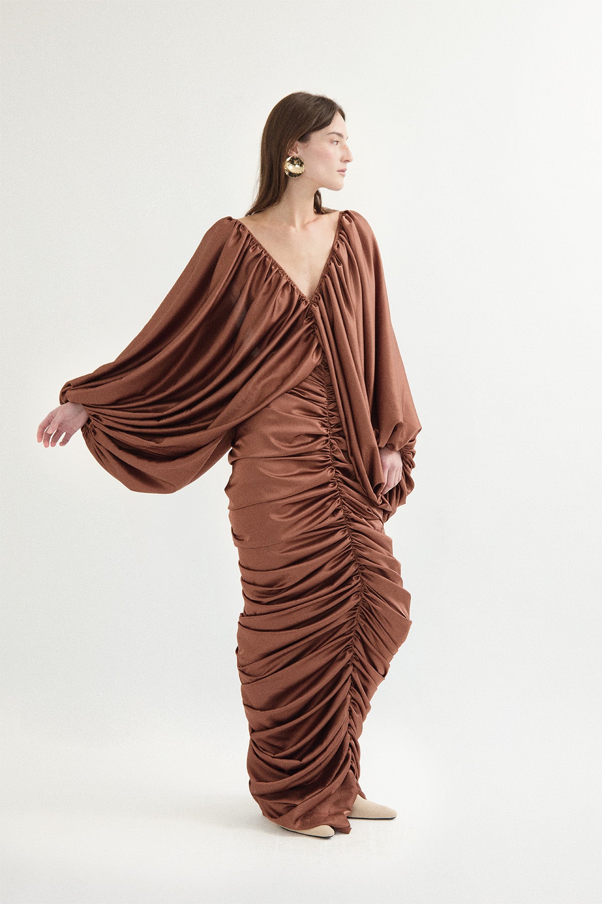 SCULPT DRAPED DRESS