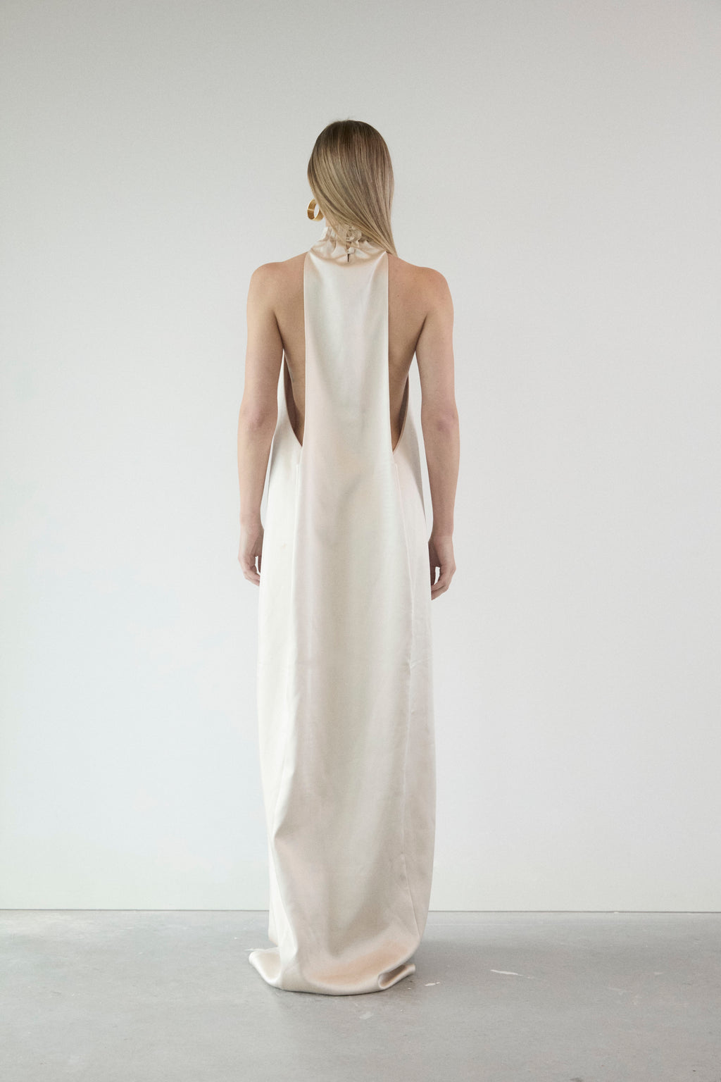 IVORY HALTER DRESS