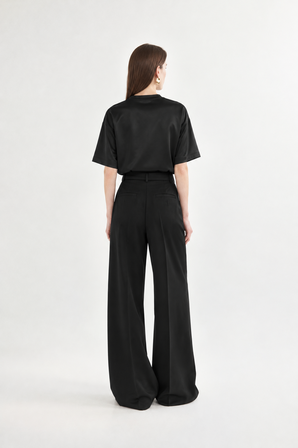 SILK SATIN T-SHIRT