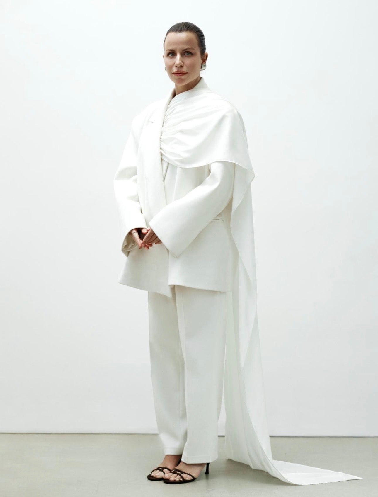 IVORY STRUCTURE WOOL BLAZER