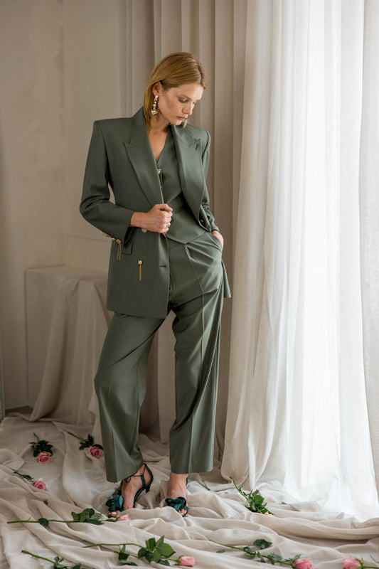 THREE PIECE LEAF SET TROUSERS