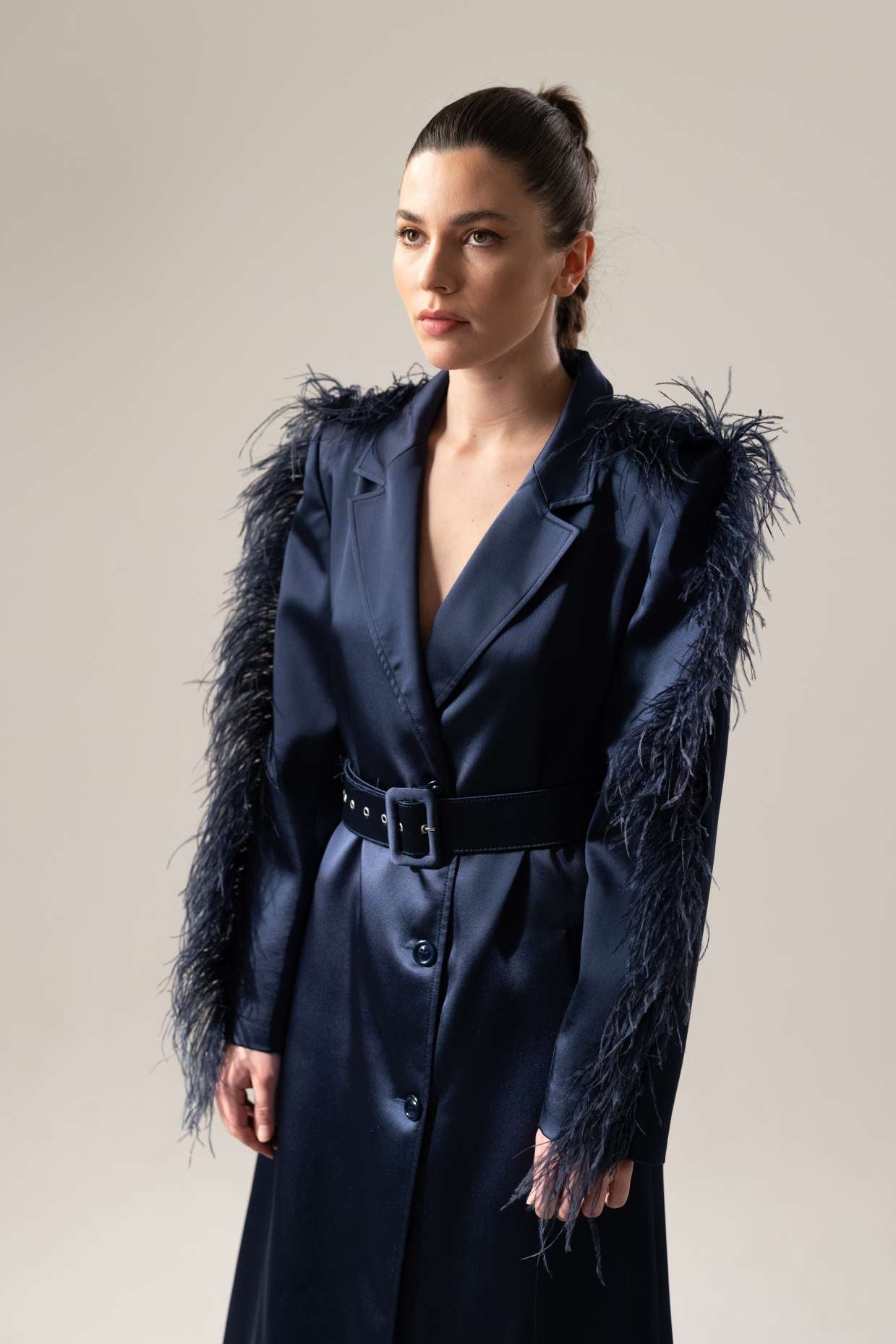 FEATHER LONG COAT