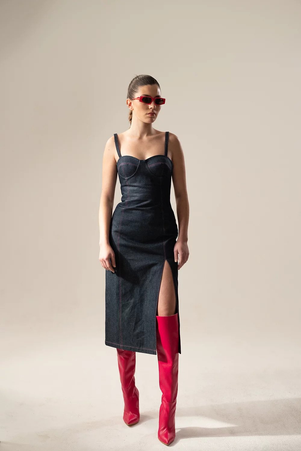 MINA DENIM DRESS